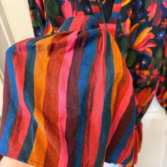 Farm Rio Black Banana Sky Lenzing™ Ecovero™ Viscose Mini Dress - Picture 8 of 8